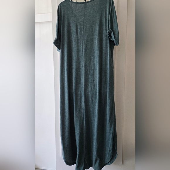 *3/$20 SHEIN Green Cuffed Sleeve V-Neck Maxi Dress NWOT Materity - Picture 5 of 6